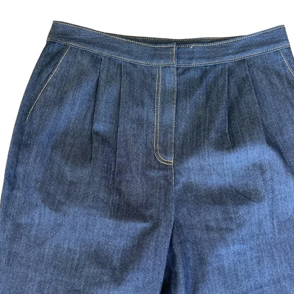 CINQ À SEPT Jeans Pleated Front Jogger Style Button at Ankle size 8